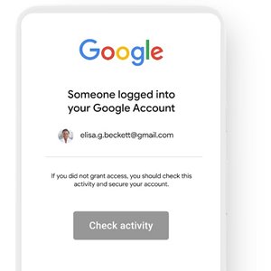 Google Suspicious Login Alert Screen Shot