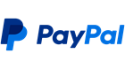 PayPal logo in blue.