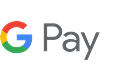 GPay or Google Pay logo in gray blue, green, yellow, and red.