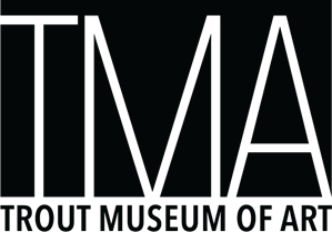 Black square logo with TMA in white and Trout Museum of Art underneath.