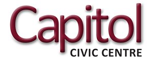 Capitol Civic Centre logo in maroon and black.