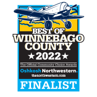 2022 Best of Winnebago finalist logo for best financial planning by the Oshkosh Northwestern.