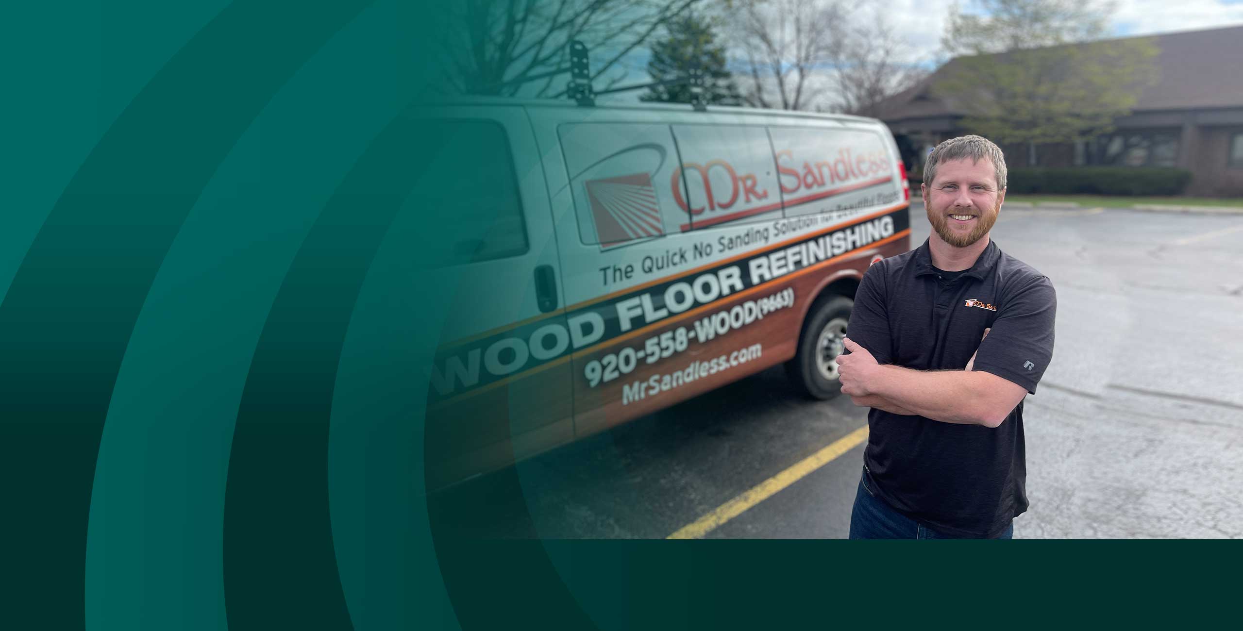 Business owner that received a business loan from Community First Credit Union outside his van