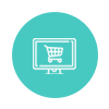 Online buying icon shows that online shopping can earn you three times the points with your Community First credit card during the holiday season