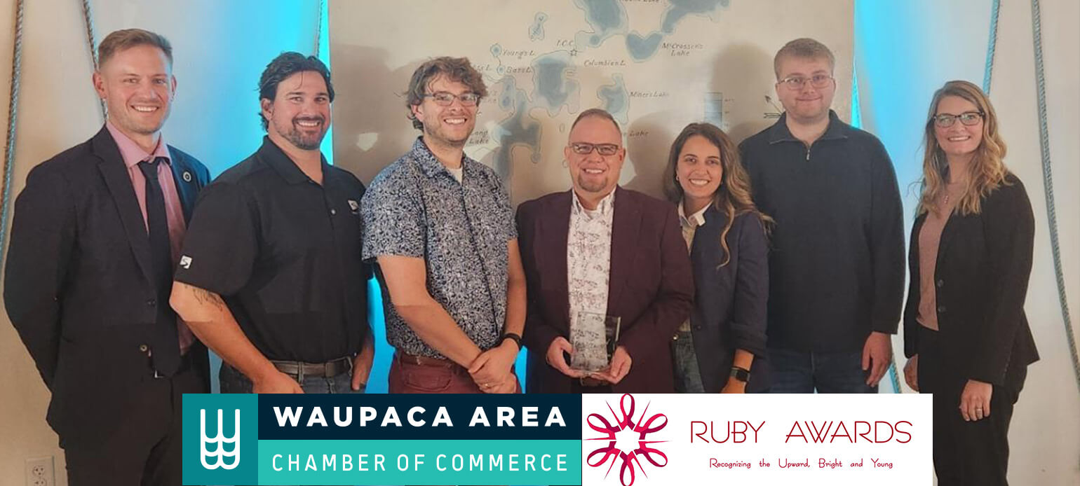 Ruby award winners from the Waupaca Chamber of Commerce.