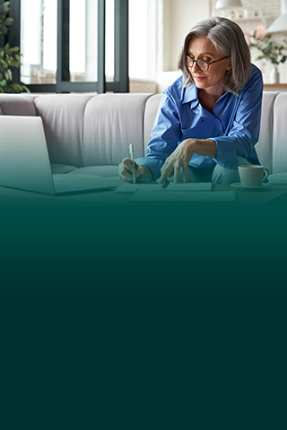 Woman working on computer