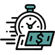 hand and money icon.