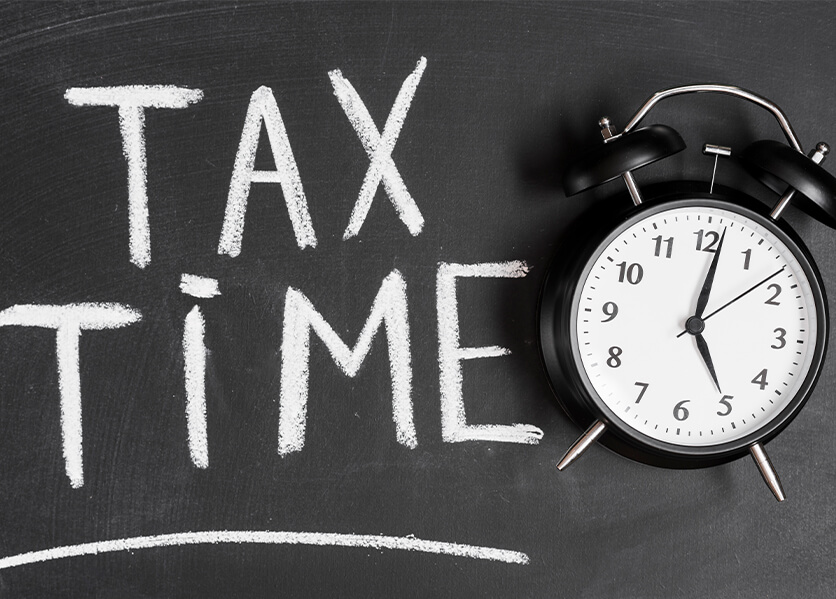 tax time clock.
