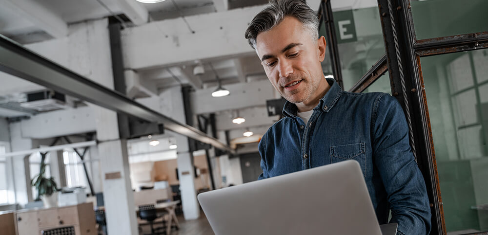 man on laptop