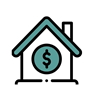 money sign on a house