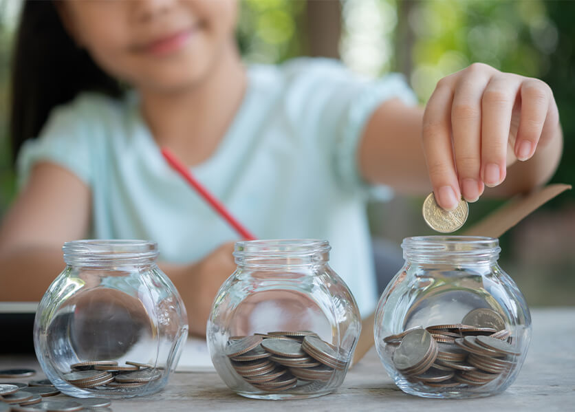 money in jar
