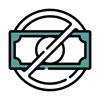 no fees icon
