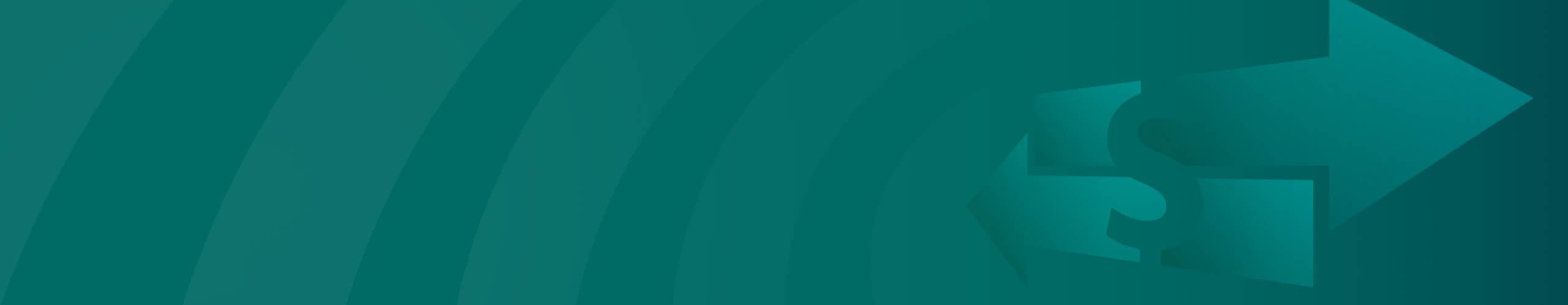 Green background with two arrows and dollar sign in subtle green.