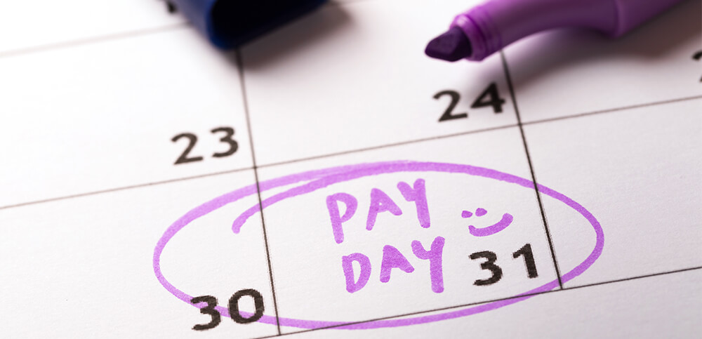 pay day on calendar