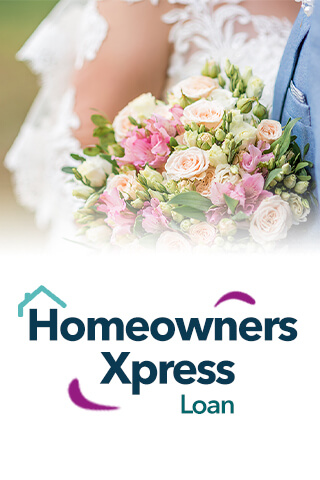 wedding couple with flowers.