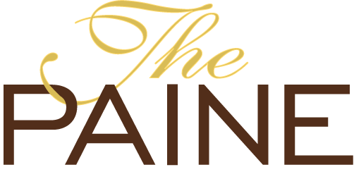 The Paine logo in gold and brown.