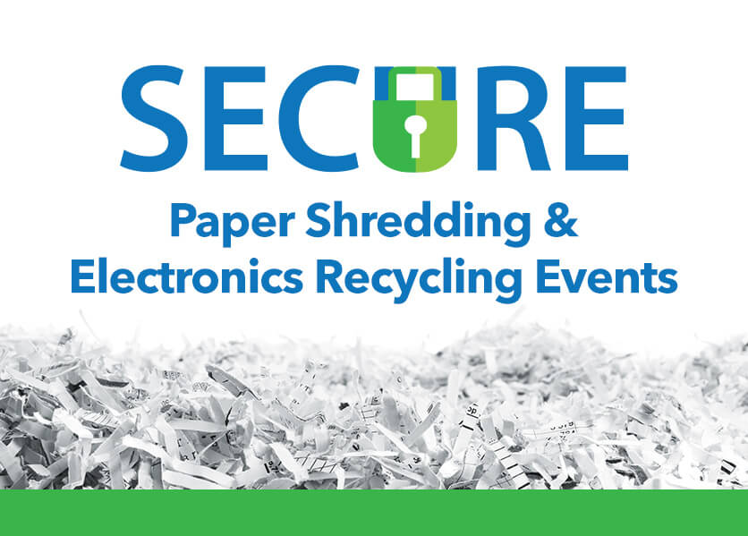 secure paper shred and recycling events.