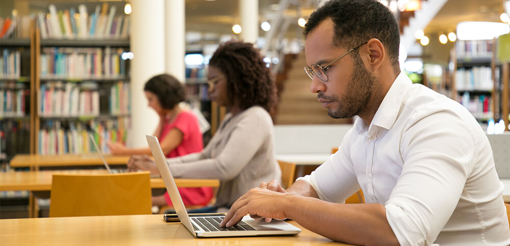 student on laptop