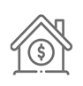 money sign on a house