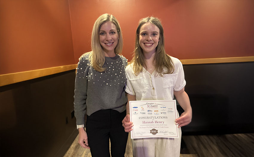 Angela and Hannah - recipient of 2025 scholarship.