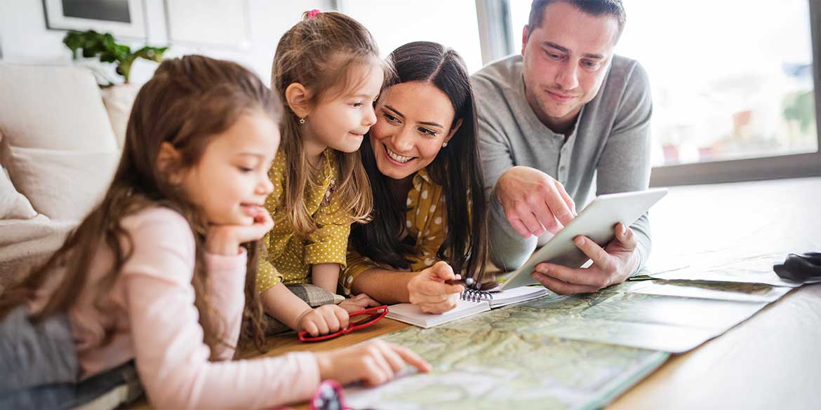 Family planning a vacation.